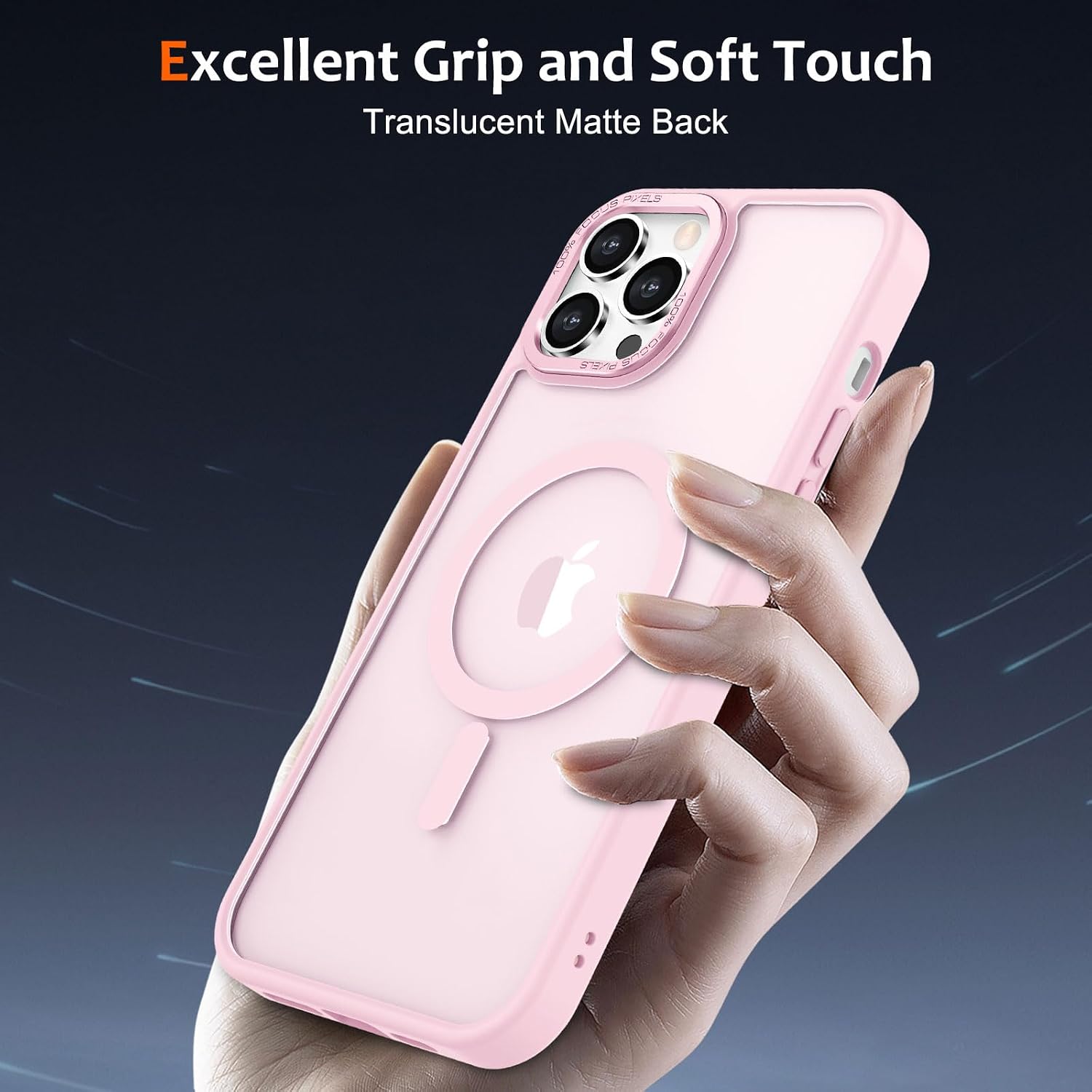 Anuck Case for iPhone 12 Pro Max Case Magnetic Phone Case Compatible with MagSafe, Soft TPU Bumper Hard Translucent Matte Back Slim Fit Shockproof Protective Cover for Men Women Girls - Tender Pink thumbnail