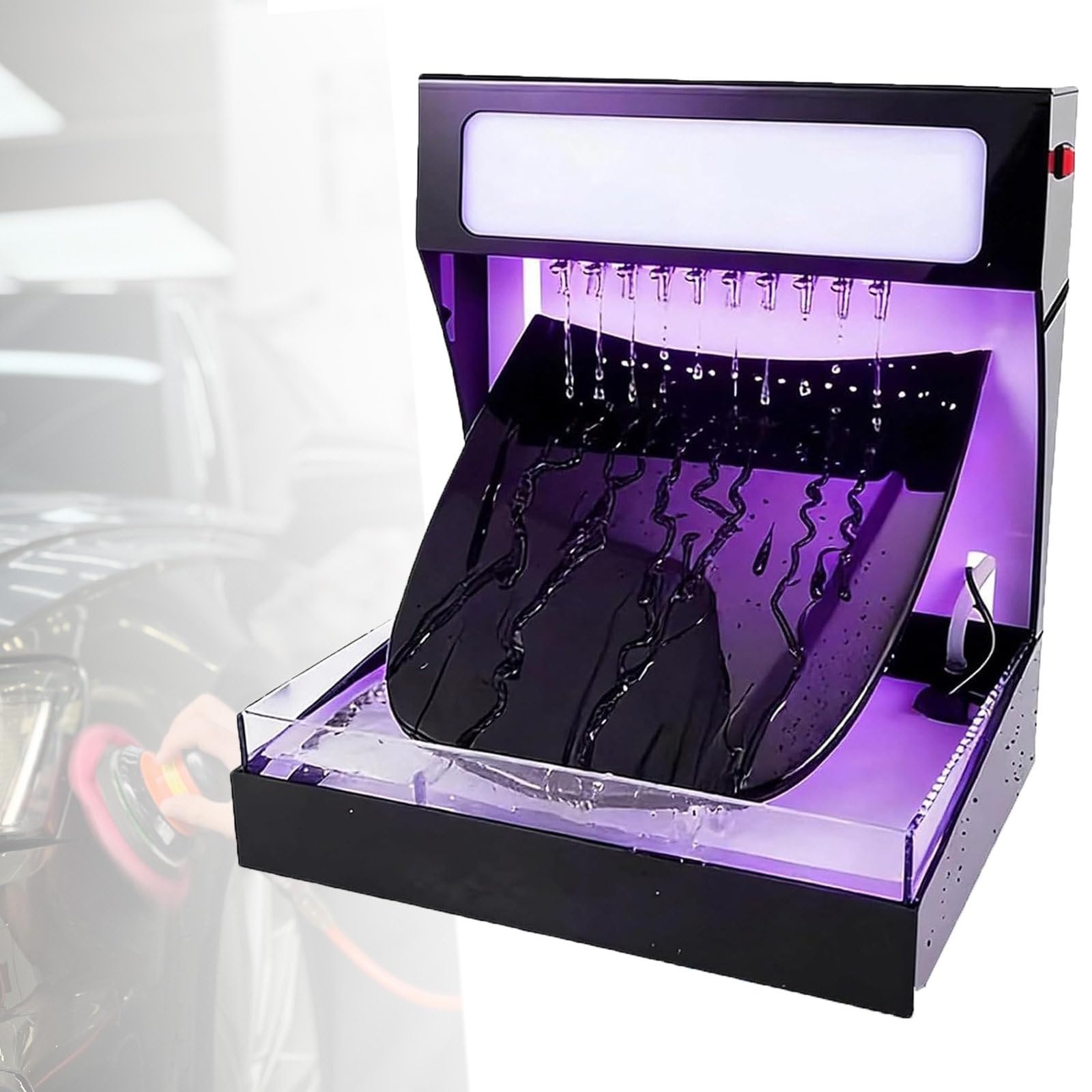 NYANS Hydrophobic Testing Machine, Water Repellent Tester for Car Paint Films PPF Ceramic Coating, with LED Light Adjustable Flow, for Auto Detailing Pros Metal-Blue