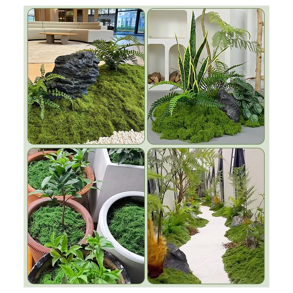 Musgo artificial verde oscuro musgo artificial para decorar alfombra de césped, musgo artificial para manualidades, musgo artificial para pared, pesebre, modelismo, acuario, jardín, 100 x 200