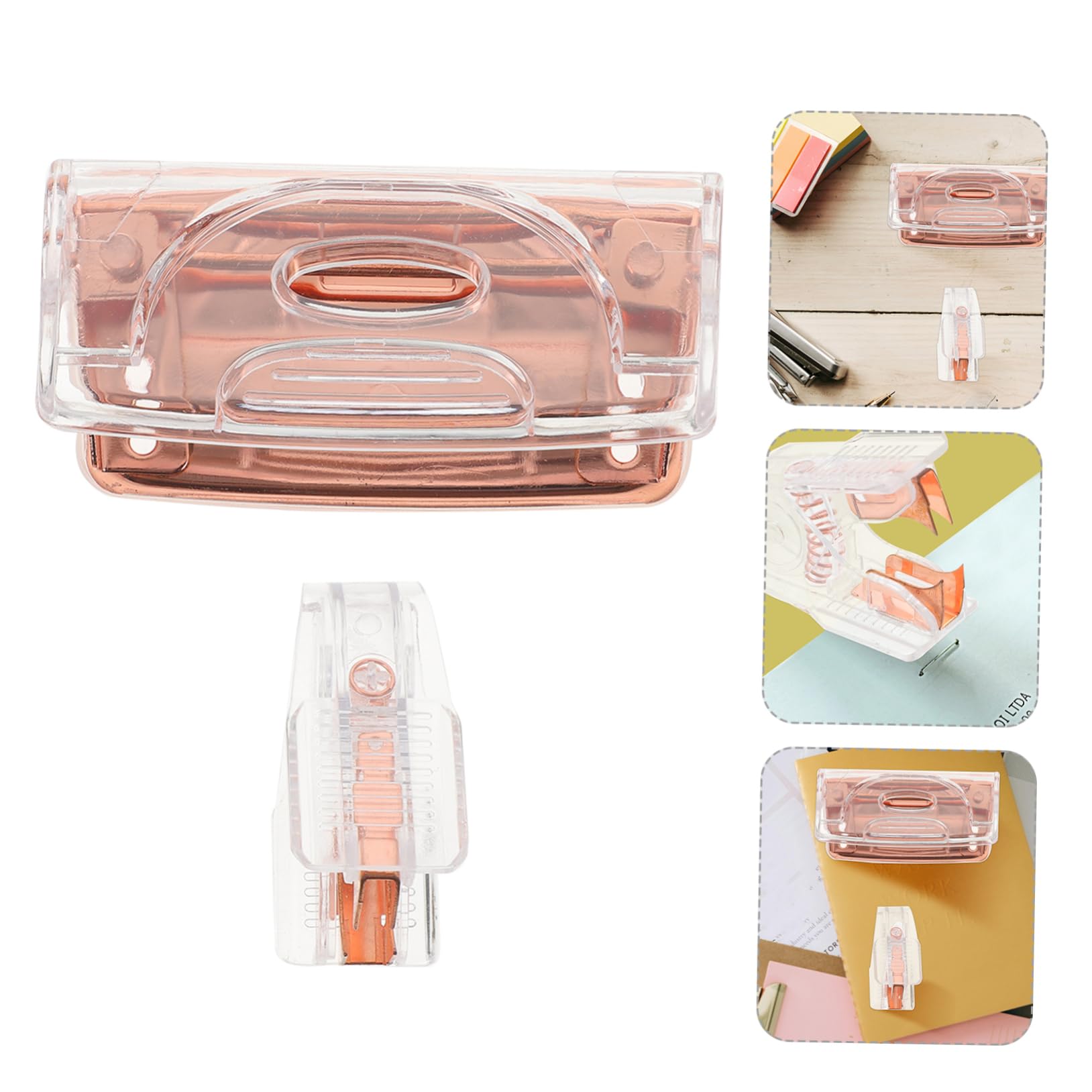 OSALADI 4 Set Hole Punch Nail Picker dispositivo di rimozione estrattore Cartoleria pugni pesante buco Ufficio cucitrice tirapunti per ufficio pugno da tavolo cucitrice semplice plastica