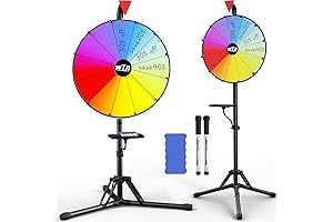 16” Carnival Trade Show Fortune Raffle Spinner Wheel with Dry Erase Markers Eraser Floor Stand