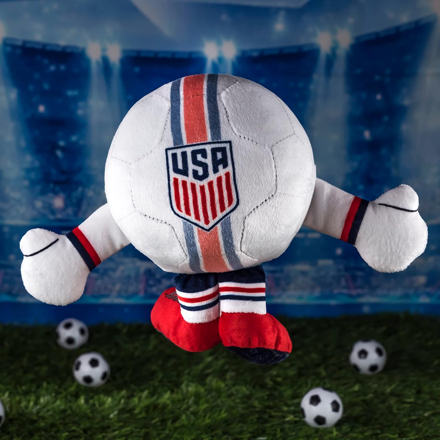 Bleacher Creatures US Soccer 8" Kuricha Soccer Ball Sitting Plush- Soft Chibi Inspired Plush