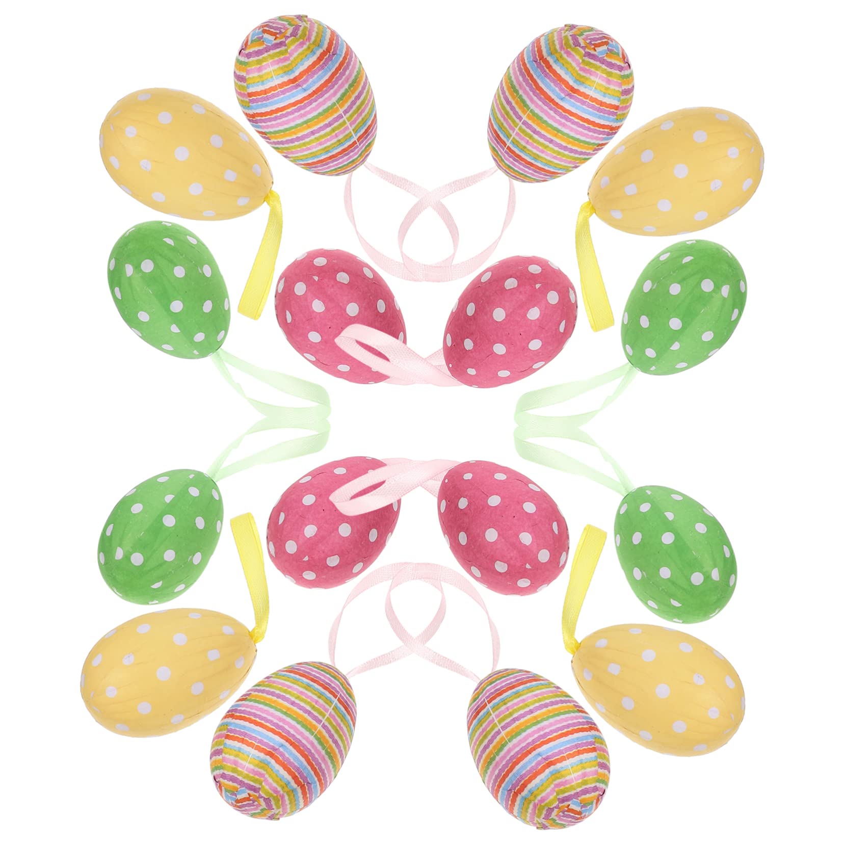 ABOOFAN 96 STK Schaumstoff-Ei-Anhänger Osterei-Baumschmuck Frühlingsdekorationen Easter Egg Decoration Ostern tischdeko Ornament Ostern einzigartiges Osterei-Dekorationen
