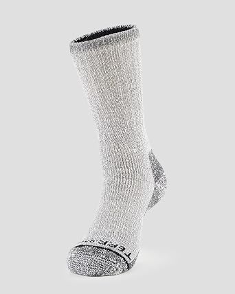 Terramar Mid Weight All Season Wool Crew Socks for Everyday 4 Pack