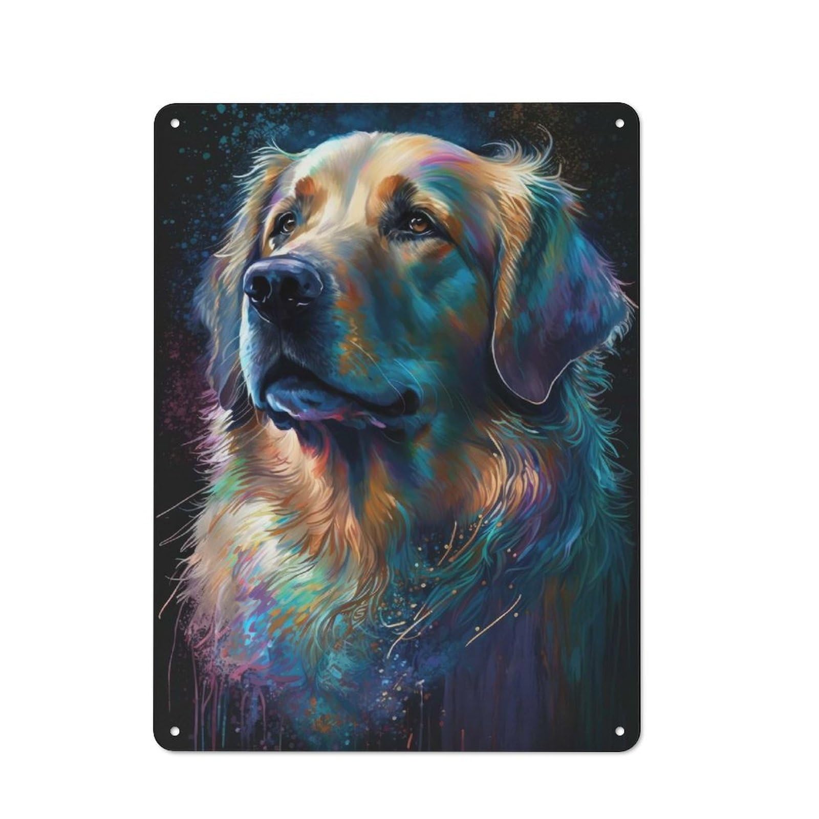 Vintage Golden Retriever Style 6 Vintage Metal Sign 40x30cm, Pub Wall Decor for Cafe, Pub, Workshop Or Home Bar