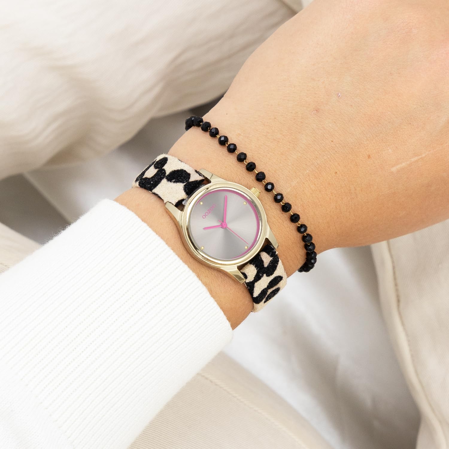 Oozoo Timepieces Damen Uhr - Armbanduhr Damen mit Lederarmband | Hochwertige Uhr für Frauen - Edle Analog Damenuhr in rund