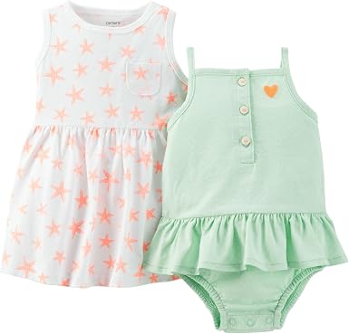 Amazon.com: De Carter Baby Girls '2 piezas Vestido y Romper Set (bebé) :  Ropa, Zapatos y Joyería