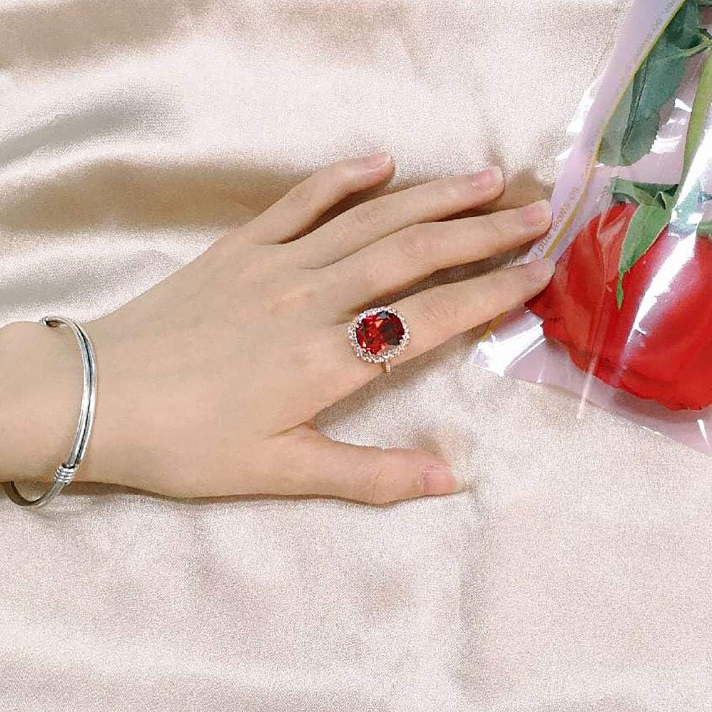 Yoursfs Ruby Rings for Women 6-10 18K Gold Plated Vintage Red Cocktail Rings Fashion Gemstone Jewelry - Image 7
