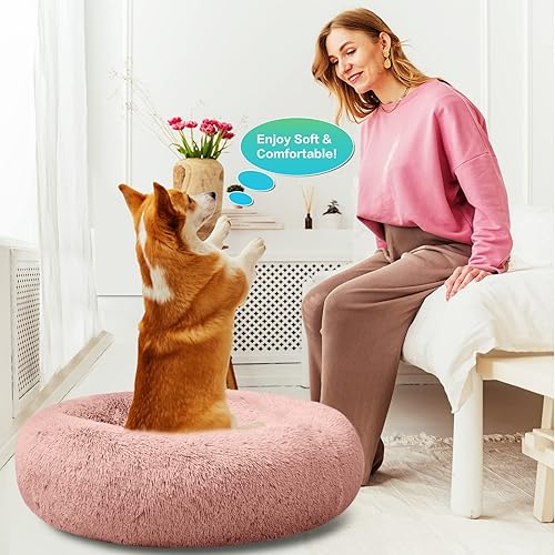 Miniatura 6 de SAVFOX Cama calmante para perros, cama antiansiedad, cama de perro de felpa para perros pequeños, tamaño mediano, grande y XL, cama suave y cómoda
