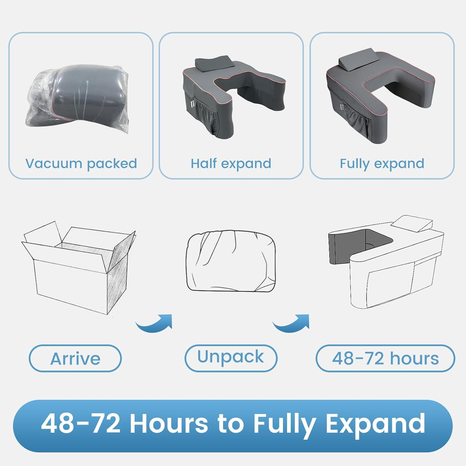 Reading Pillow for Gaming,Lap Desk Pillow for Laptop，Arm Rest Pillow for Reading, Working, Crocheting, Playing Steam Deck Switch or Sitting in Bed,Sofa（Dark Gray+Pink）