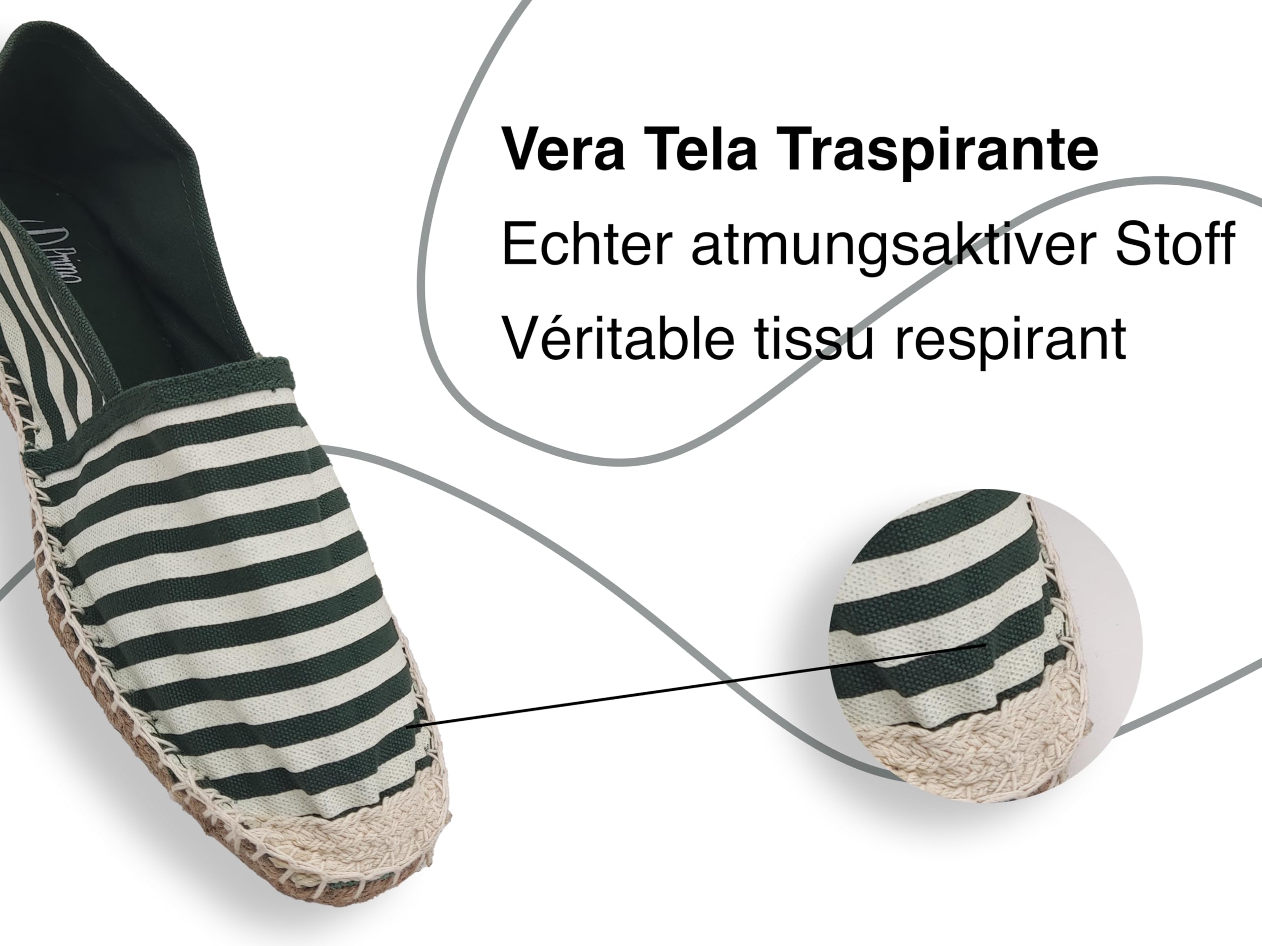 Espadrilles homme et femme en toile, chaussures d'été à enfiler, espadrilles classiques basses avec fond en caoutchouc