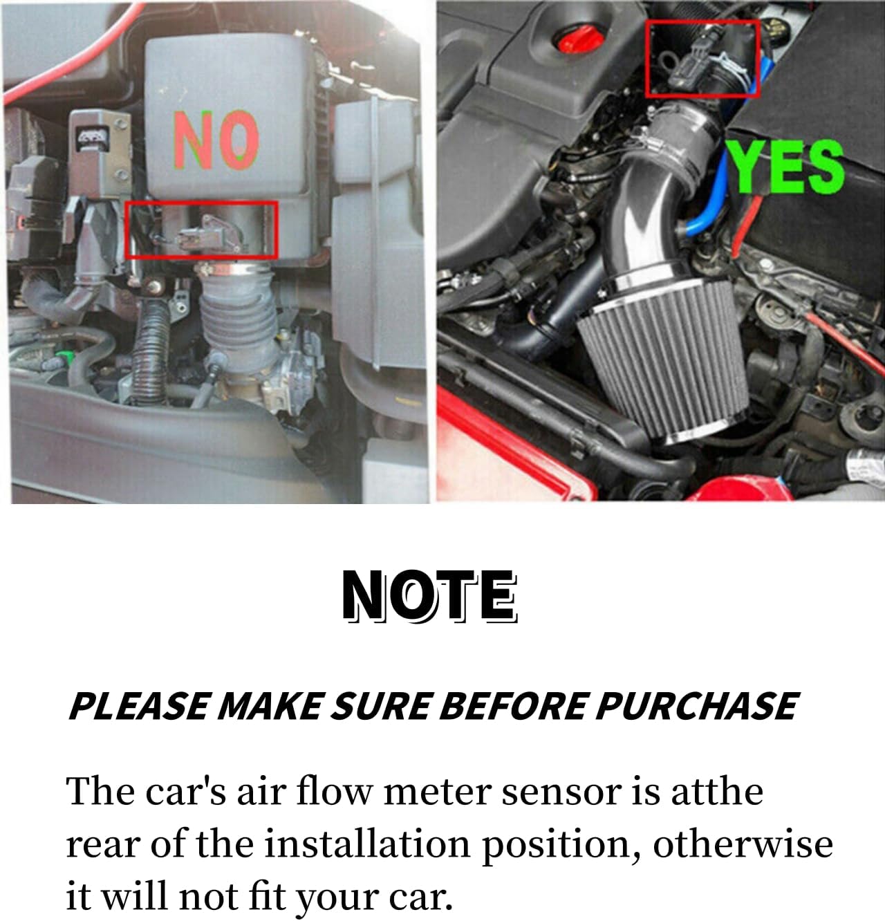 PHILTOP 3" Cold Air Intake Kit System Compatible with Acura Civic, Accord, CR-V, Odyssey, Pilot, Sonata, 3, RX350, Santa Fe, MDX, Accent, RDX, Fit, Elantra, Ridgeline, TL, High Performance, Black