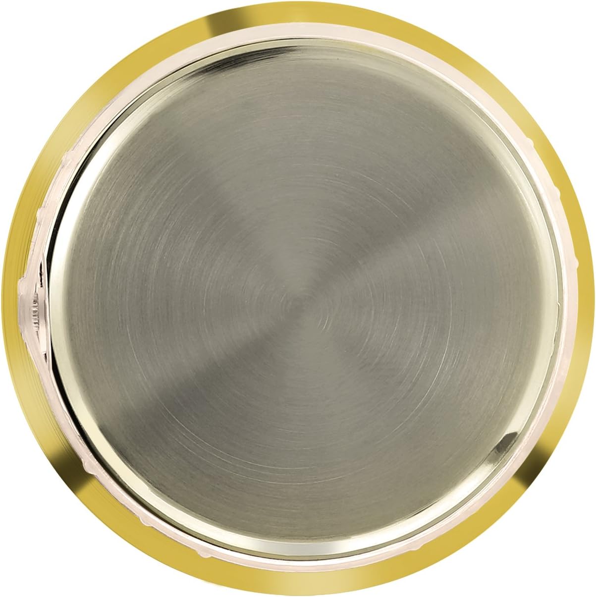 Hicarer 1.8 Inch (45 mm) Round Quartz Clock Insert with Arabic Numerals Fit 1.6 Inch (40 mm) Diameter Hole (Gold Bezel)