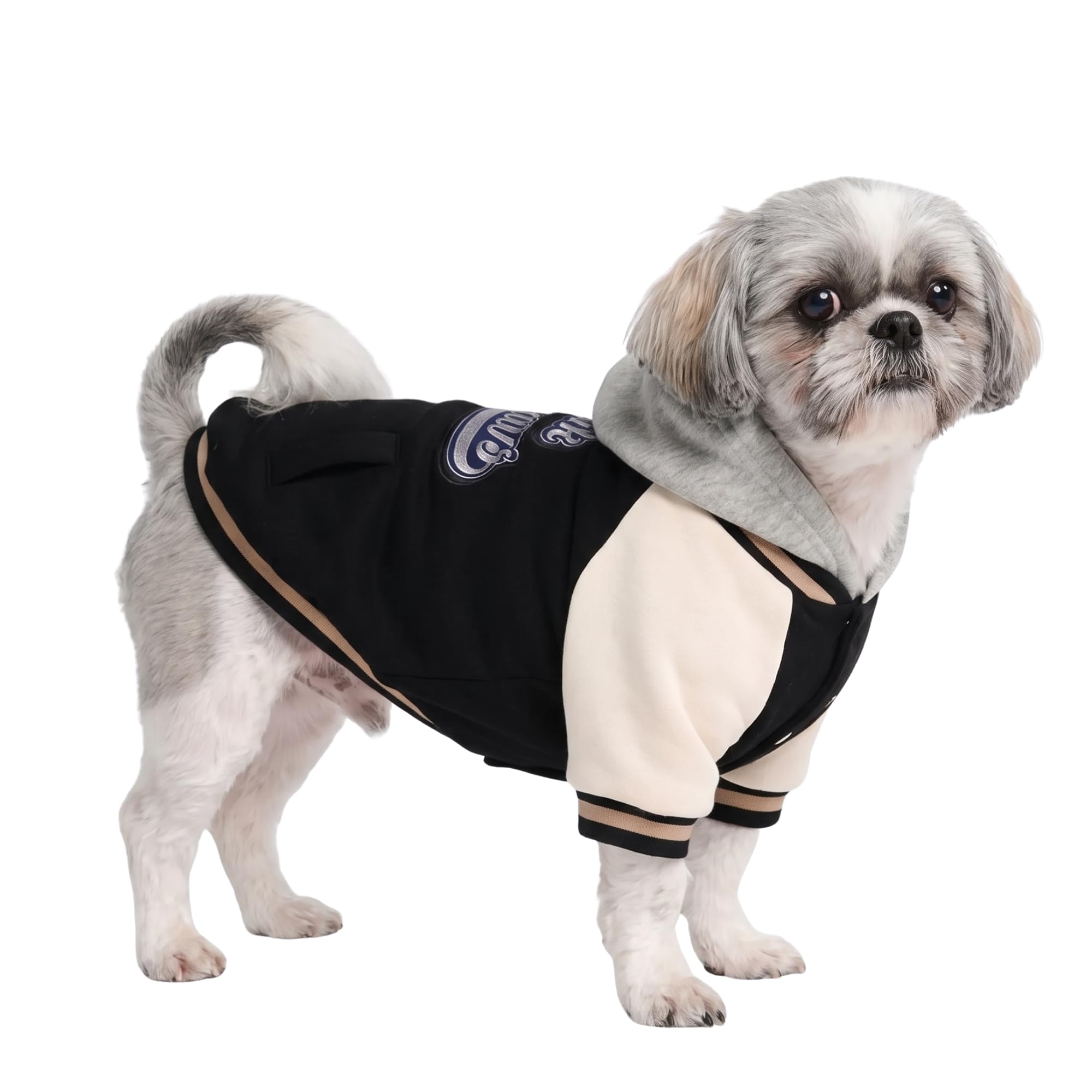 Spark Paws Varsity Dog Jacket - Dog Hoodie Winter Coat for Small Large Dogs