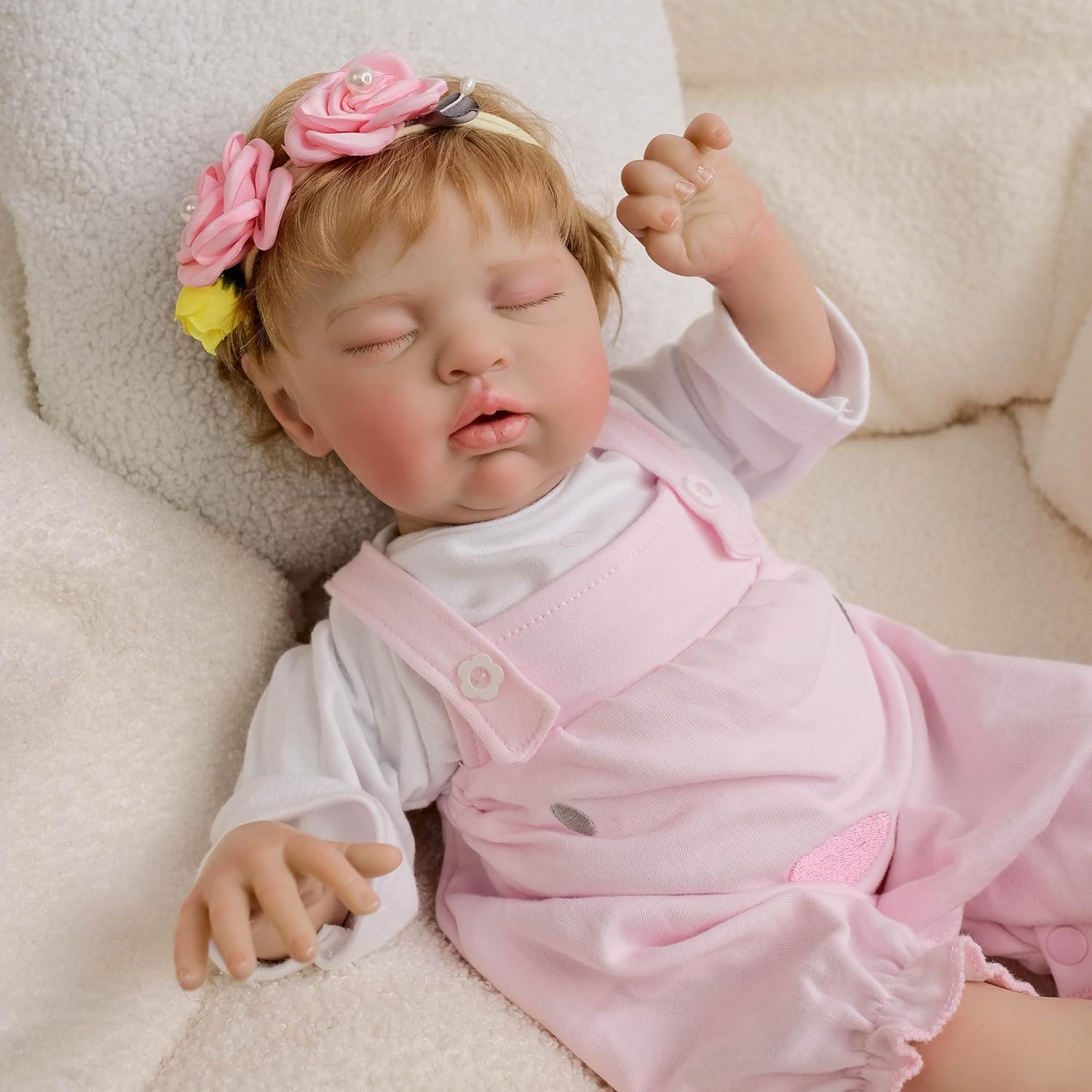 Reborn Dolls 48 cm urocza dziewczynka realistyczna śpiąca lalka niemowlę prawdziwe dziecko uczucie ważone życie jak Reborn Girl lalki z ubrankami dla lalek zestaw ubrań