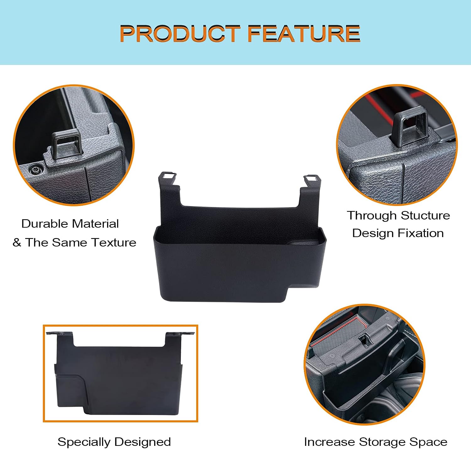 Center Console Hanging Box Compatible with JEEP Wrangler JL/JLU 2018 2019-2023 2024 and JEEP Gladiator JT Truck 2020 2021 2022 2023 Organizer Tray Armrest Storage Accessories (Not for JK/JKU)