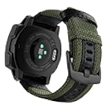 22mm Nylon Military Style Watch Bands for Garmin Instinct 3 45mm /Instinct 2 Solar, Woven Fabric Durable Wristband Strap for Instinct E 45mm/ Tactical/Tide/Esports