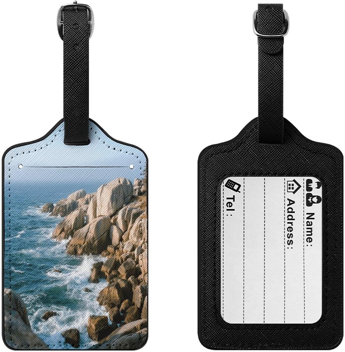 Rocky Coast PU Leather Luggage Tag for Suitcases image 3