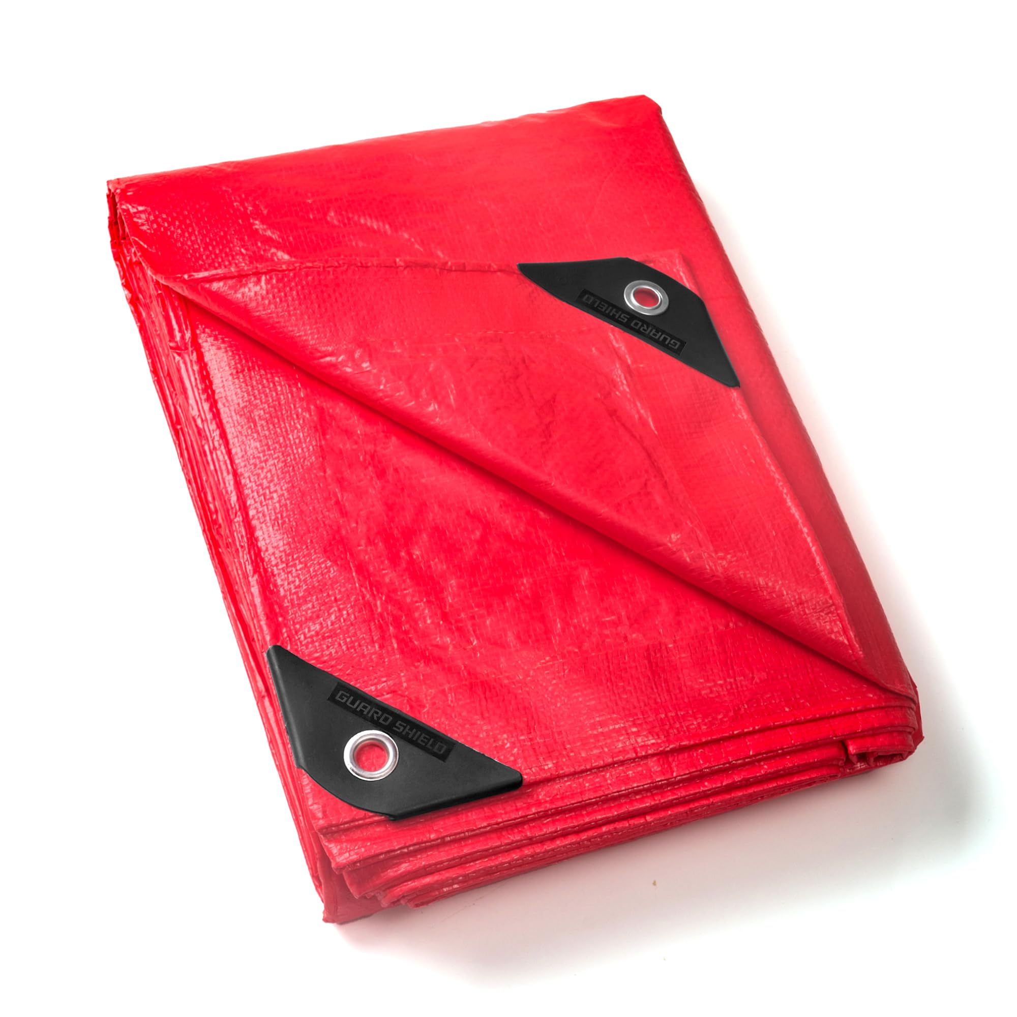 GUARD SHIELD Red Tarp 12x20 Feet Tarps High Visibility Outdoor Poly Cover Lightweight 6mil