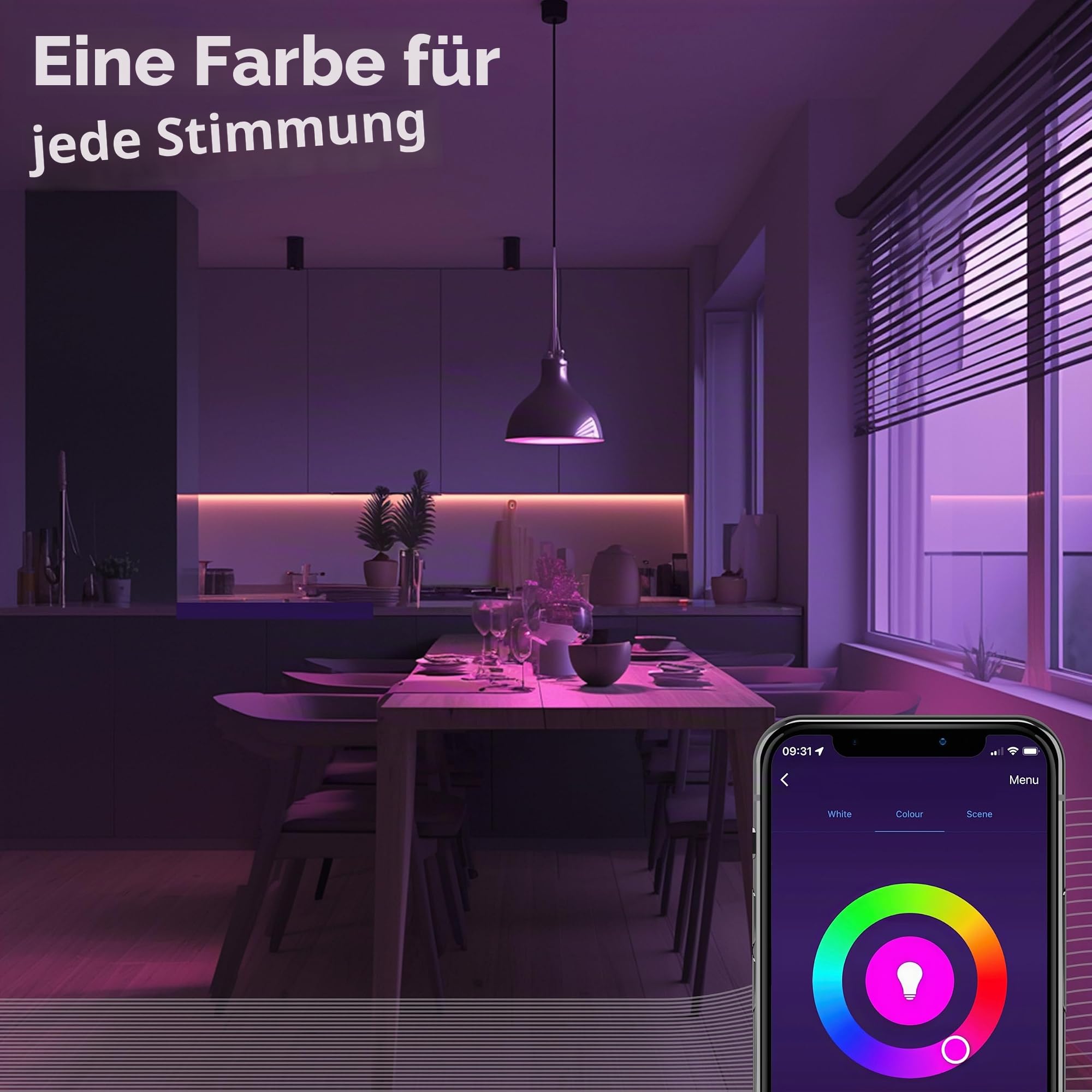 CALEX Smart LED Pendelleuchte, GU10, 3-flammig, höhenverstellbar, RGB-Farben & kalt- bis warmweiß Licht, dimmbar, WLAN App- & Sprachsteuerung, Matt Schwarz