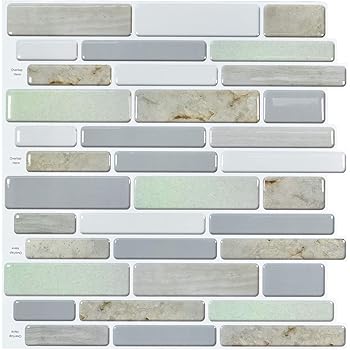 Art3d 12 X12 Peel And Stick Backsplah Tile Self Adhesive Mosaic Backsplash For Kitchen Jade Design 6 Pack Amazon Com