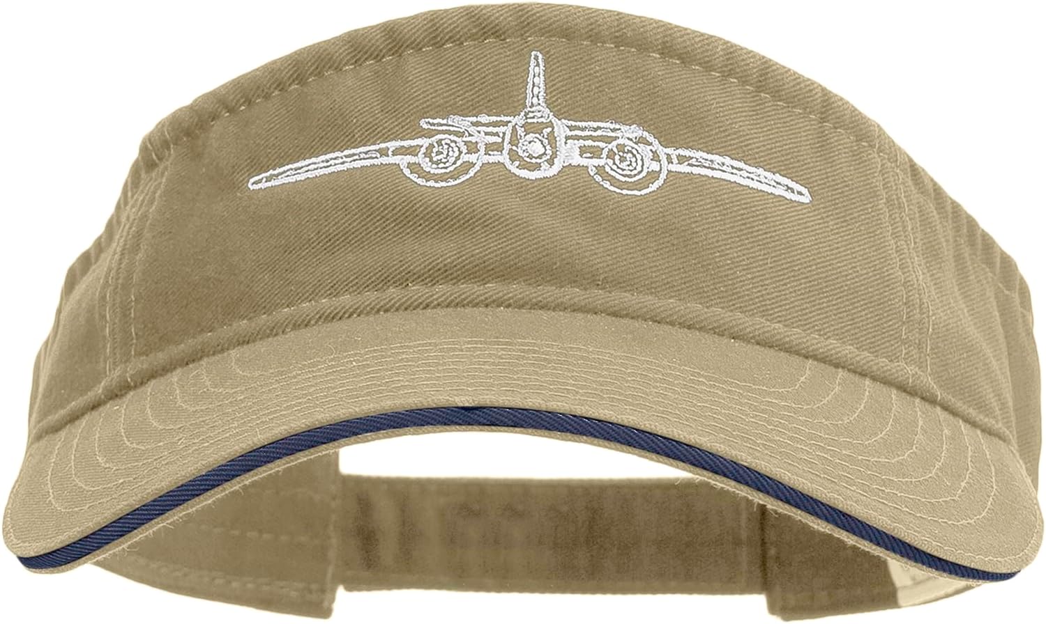 US Aircraft Embroidered Pro Style Cotton Twill Washed Visor