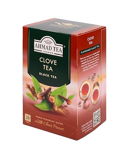 Miniatura 6 de Ahmad Tea Té Negro, Bolsitas de Té con Clavo, 20 unidades (Paquete de 6) - Con Cafeína y Sin Azúcar