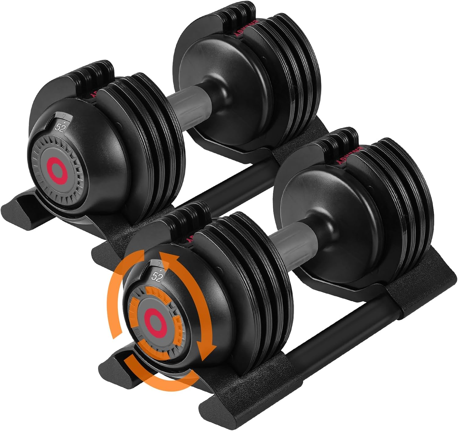Adjustable Dumbbell Set Black 52lb - Pair