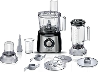 Bosch Compact Multifunction Food Processor MCM3501M, Over 50 Functions, 800 W, Bowl 2.3 L, Blender and Chopper Accessory I…