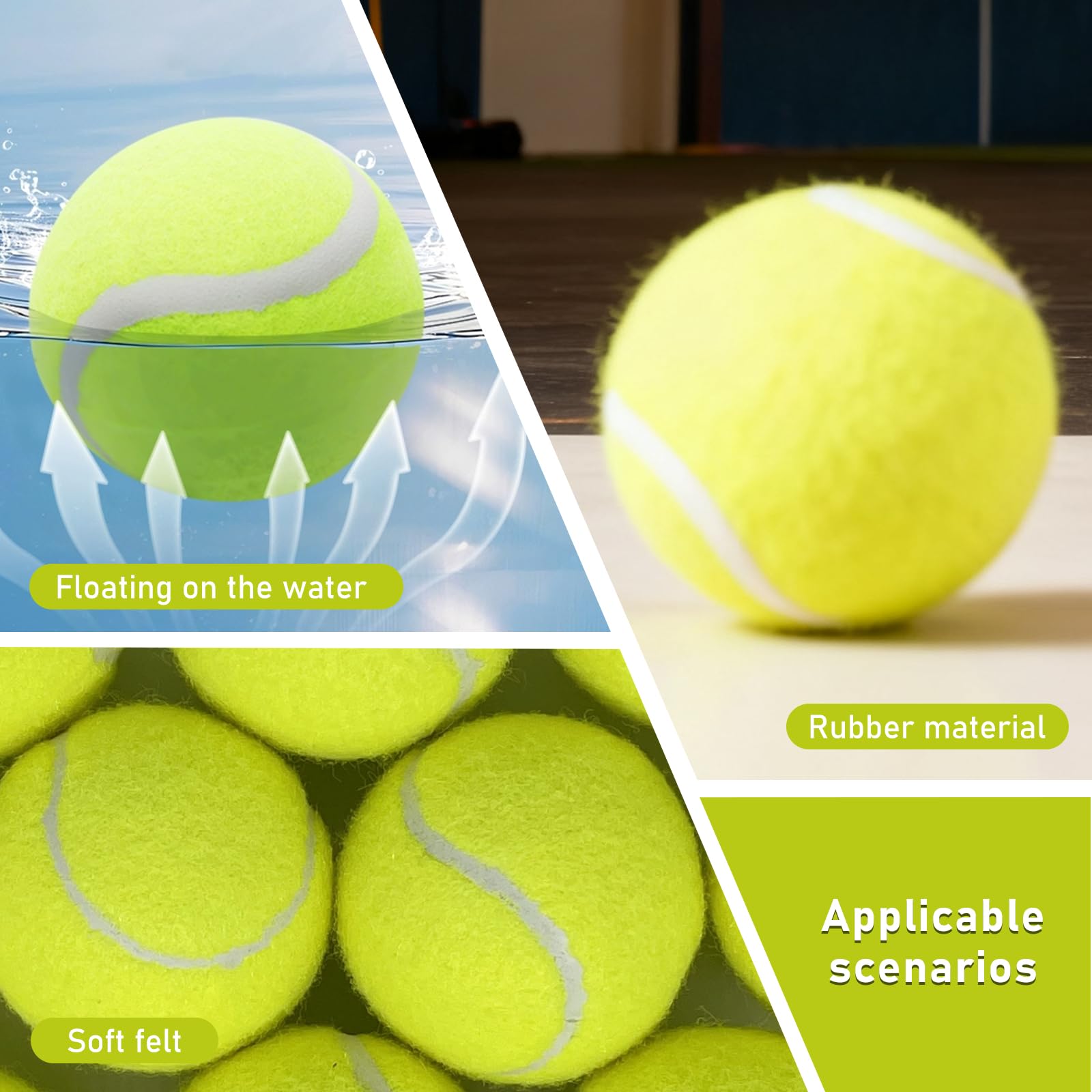 18 palline da tennis, per il tempo libero, palline da tennis, per cani da tennis, 5 cm, mini palline da tennis, palline da tennis per principianti, per allenamento, giochi, lezioni di tennis, macchine