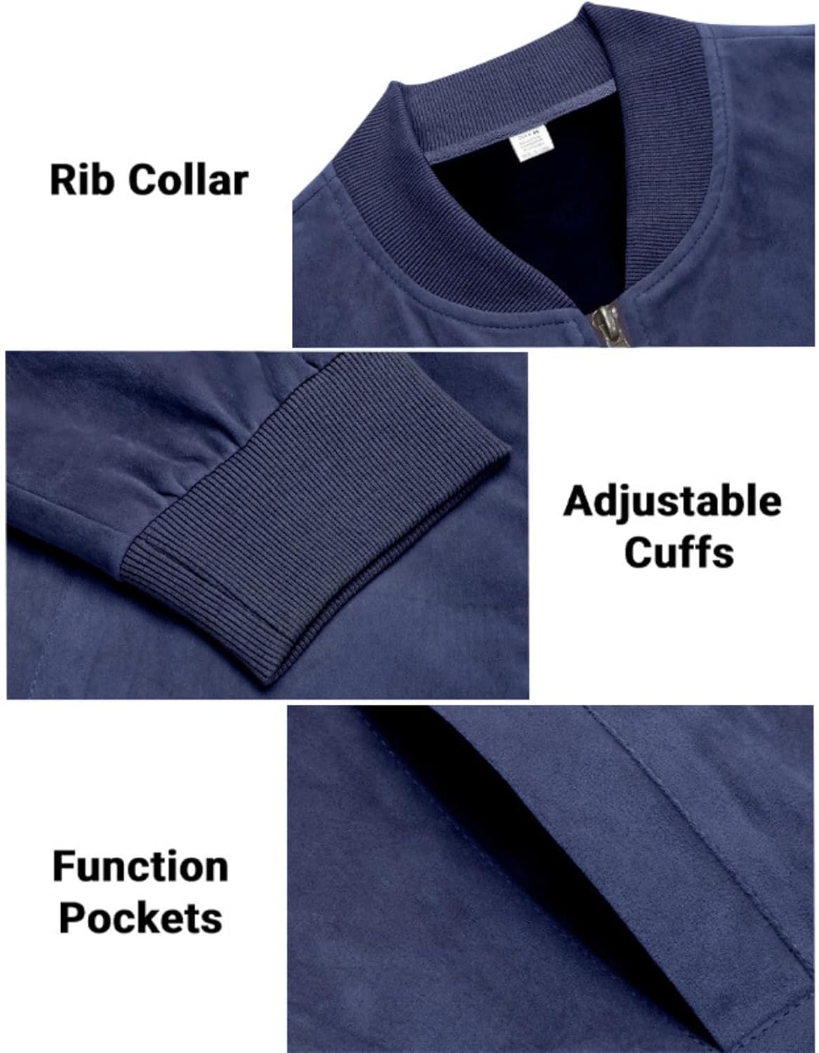 LIZALIG Men's Casual Solid Color Jacket Autumn Winter Cardigan Zipper Loose Warm Jackets for Vacation and Daily Life - Image 6