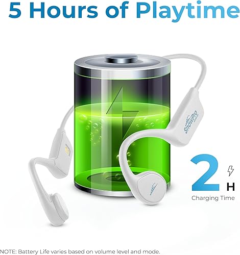 Miniatura 5 de H2O Audio Snow PRO - Auriculares Bluetooth de conducción ósea con reproductor de MP3, impermeables, multideporte, para esquí, snowboard, esquí de