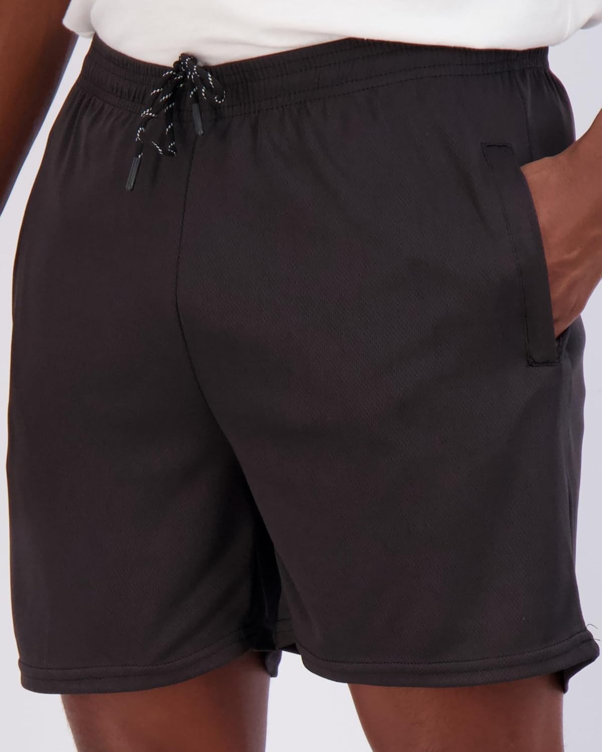 Real Essentials 4 Pack: Men's Mesh 5" Athletic Zipper Shorts Workout Gym Running Basketball (Available in Big & Tall) - Image 3