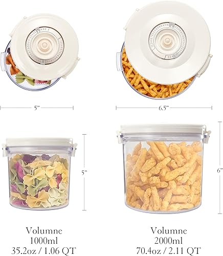 Miniatura 6 de VICARKO Recipientes herméticos para almacenamiento de alimentos, sellado al vacío, para guardar alimentos, conservar y marinar, herméticos,