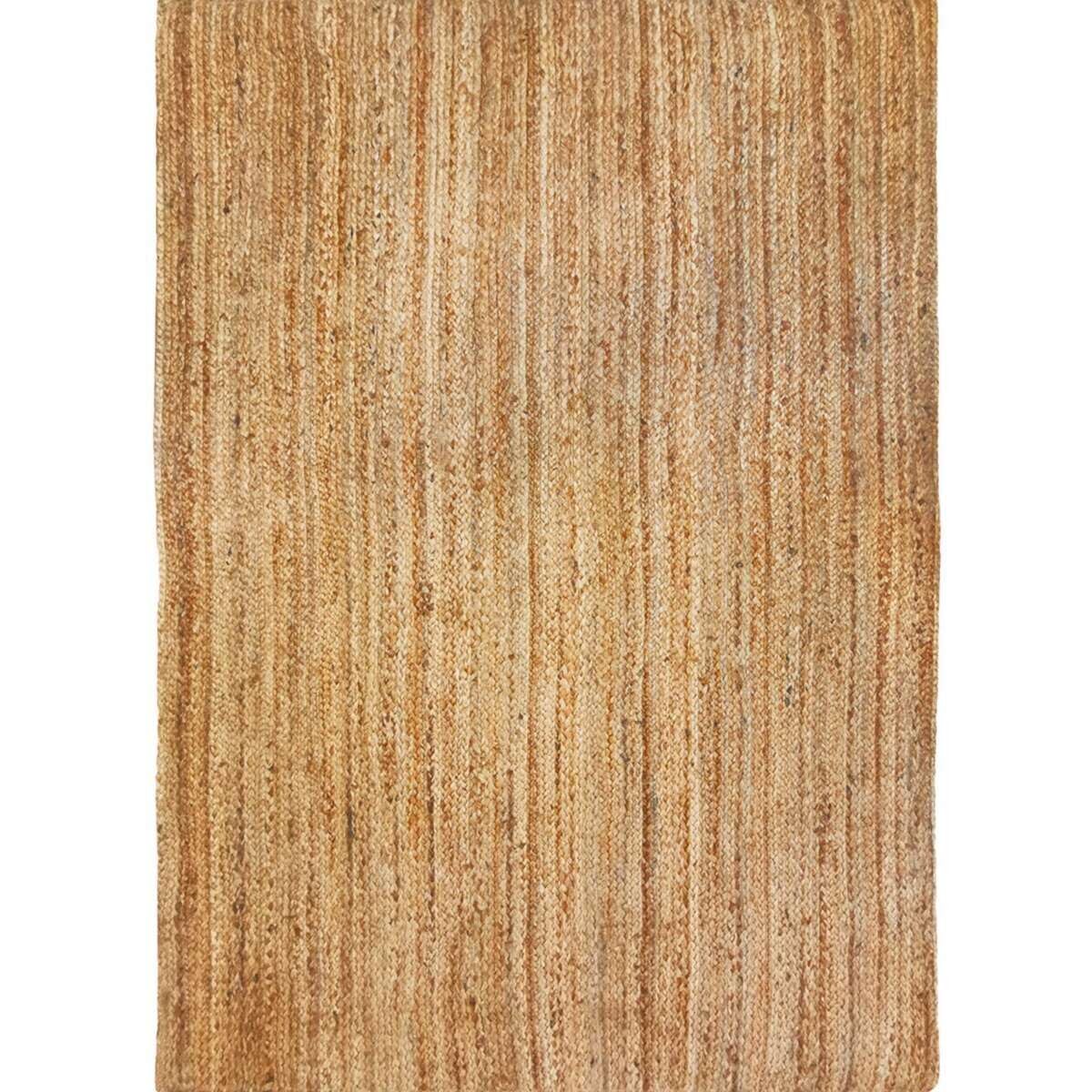 Thedecofactory Tapis en Jute tressé Main Motif Lignes Naturel 120x170