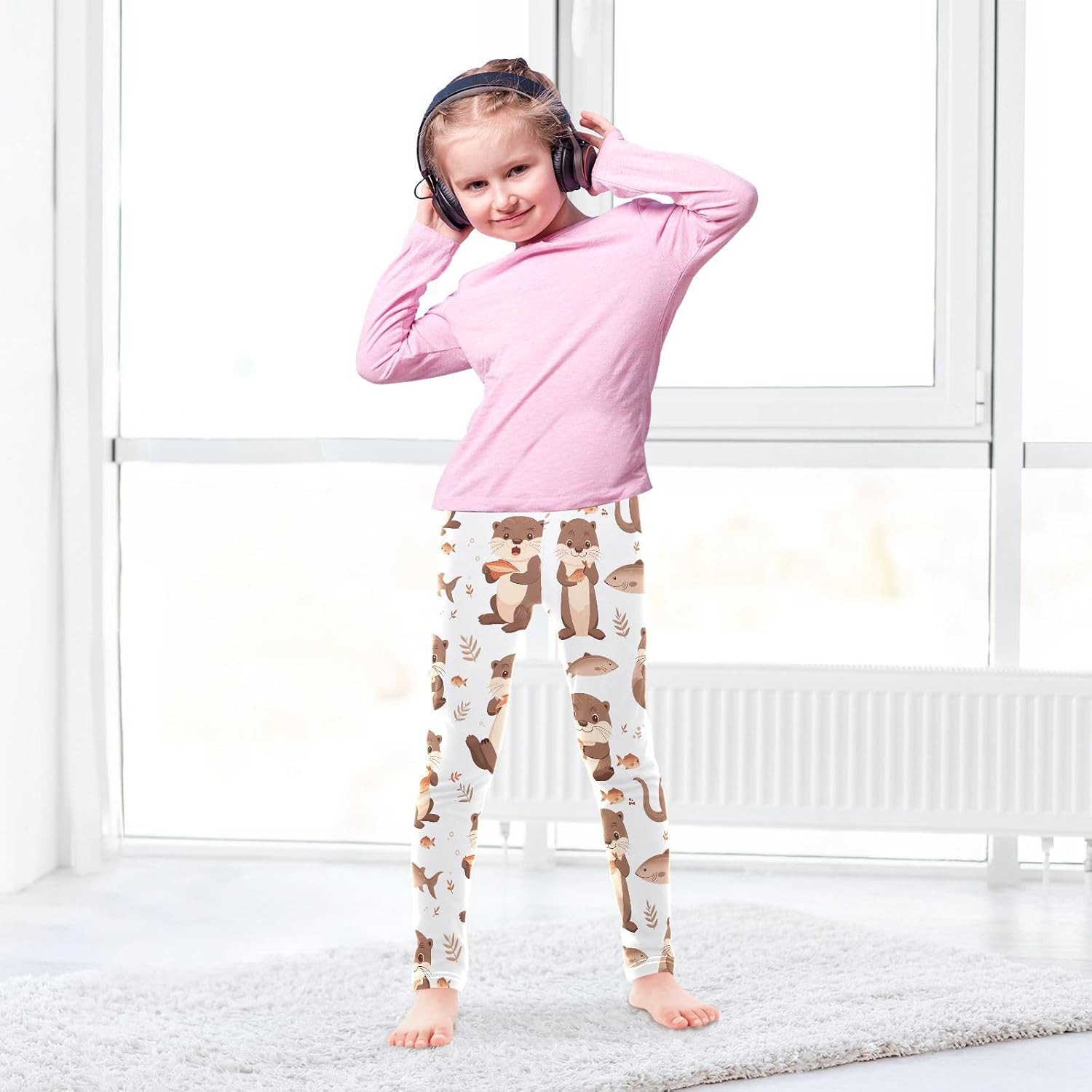 GAIREG Active Leggings for Girls Adorable Otters