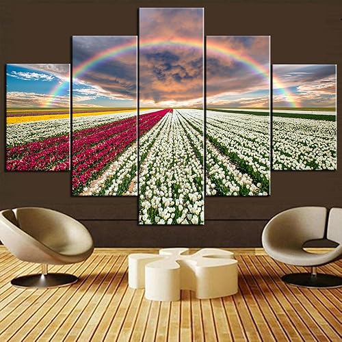 Vista 140 de Paisaje de 5 piezas pintura sobre lienzo