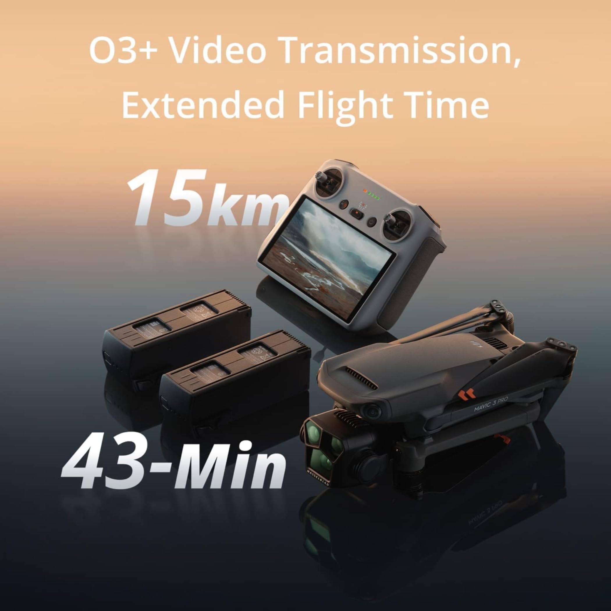 DJI Mavic 3 Pro Fly More Combo with DJI RC, Flagship Triple-Camera