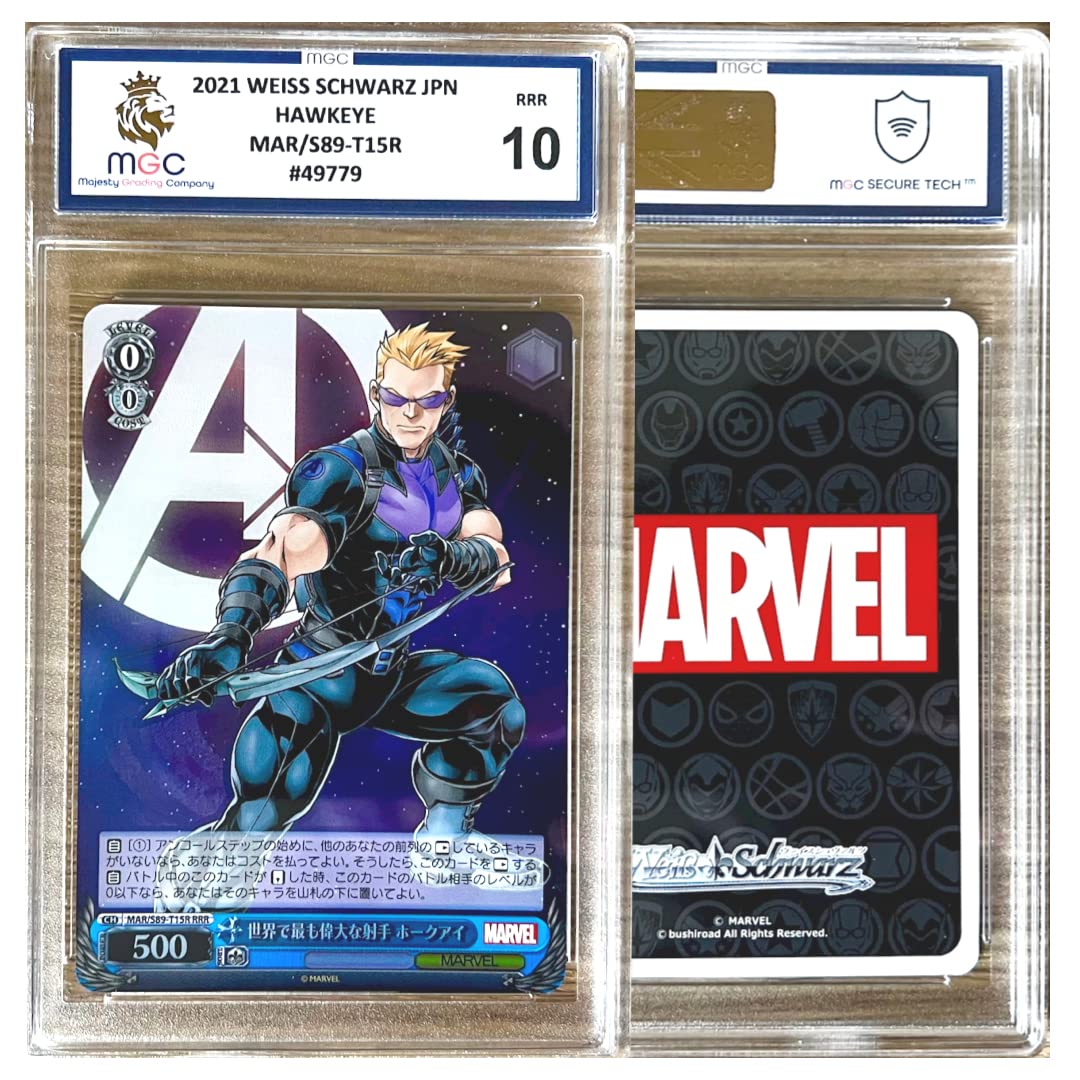 Weiss Schwarz Japanese Marvel Hawkeye Rare Graded MGC 10 Trading Card :  Amazon.co.uk: Toys & Games