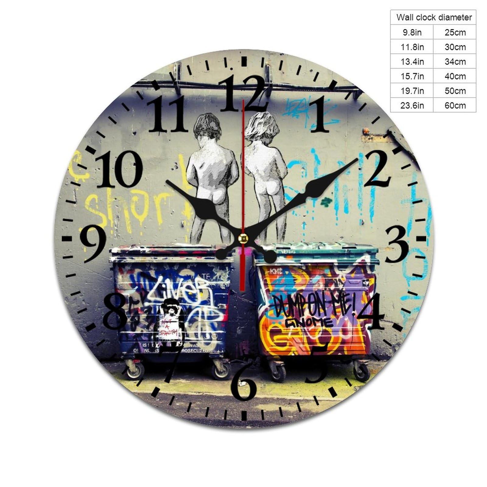Amazon.co.jp: 掛け時計 Banksy バンクシー ストリートアート Life Is
