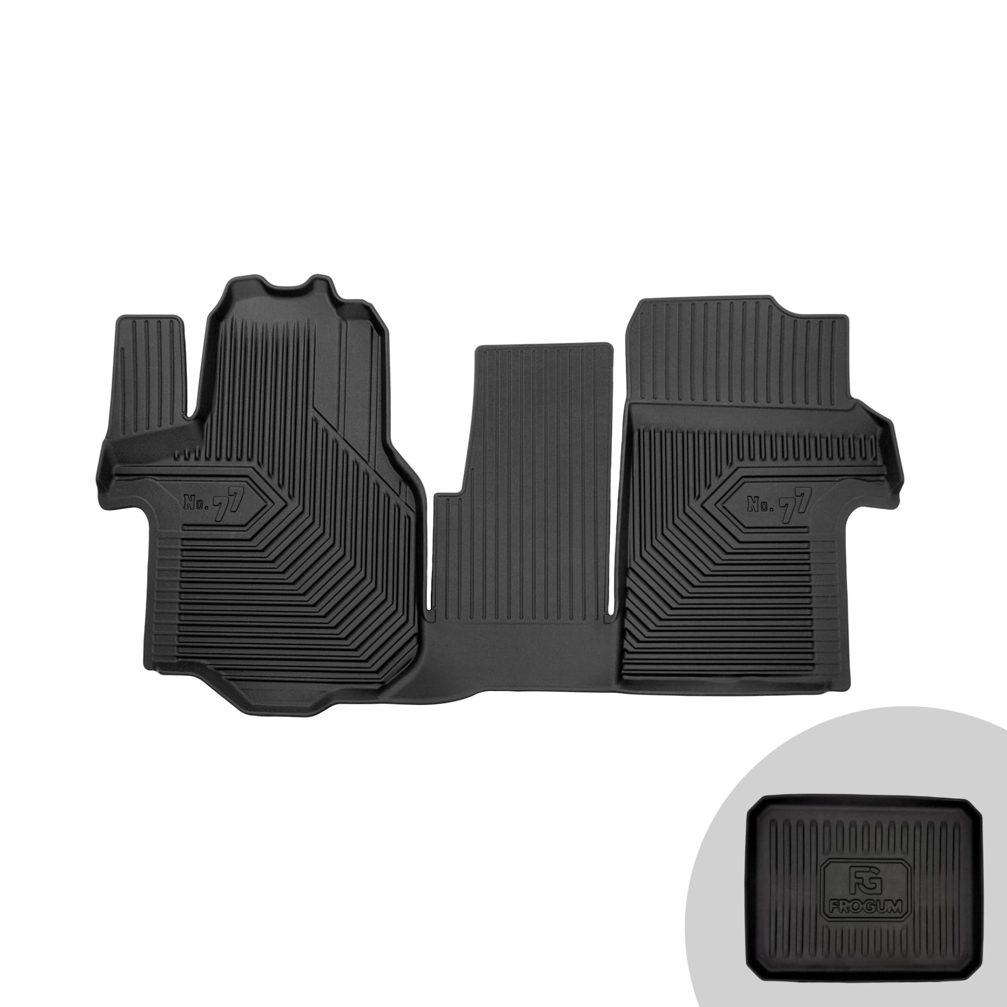 FROGUM No.77 Alfombrillas para Coche Alfombras para Man TGE Desde 2017, para Volkswagen Crafter II Desde 2016 | Borde Alto | para Todo el año | Tamaño