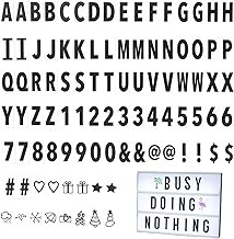 96 Pieces Letters for Light Box, A4 DIY Black Letters and Numbers Luminous Decorative Numbers and Letters Cinematic Symbols for Letters to Decorate Room/Gift/Birthday