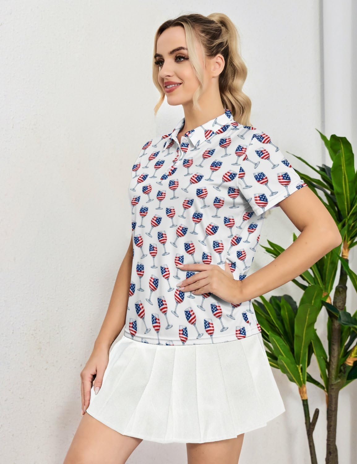 Women's Golf Shirt Moisture Wicking Golf Polo Shirts Short Sleeve Dry Fit Tennis Shirts