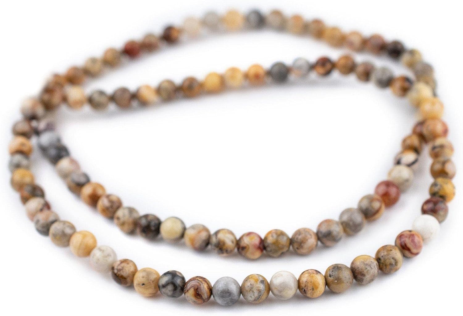The Bead Chest Round Crazy Lace Agate Beads (8mm): Organic Gemstone Round Spherical Energy Stone Healing Power Crystal for Jewelry Bracelet Mala Necklace Making image 3