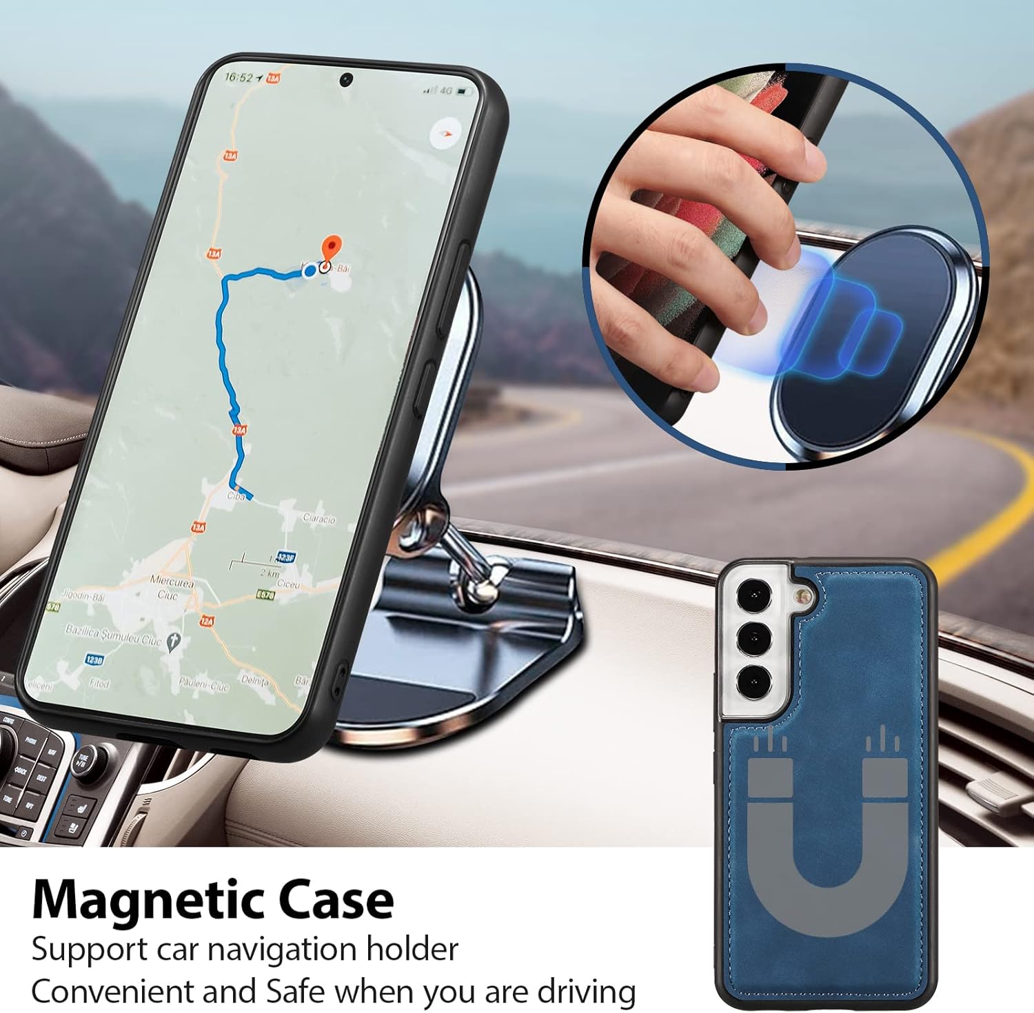 QLTYPRI Case for Samsung Galaxy S25 Plus, 2 in 1 Detachable Wallet Case PU Leather with Card Slots Kickstand Wrist Strap Magnetic Closure Shockproof Flip Cover for Samsung S25 Plus - Blue - Image 6