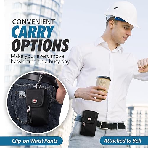 Miniatura 5 de Ranboo Phone Holster Fits for Samsung Galaxy A15 S25 Ultra S24 Ultra S23 Ultra S24+ S23+ S22+ Nylon Crossbody Purse Arm Band Bag Cell Phone Pouch