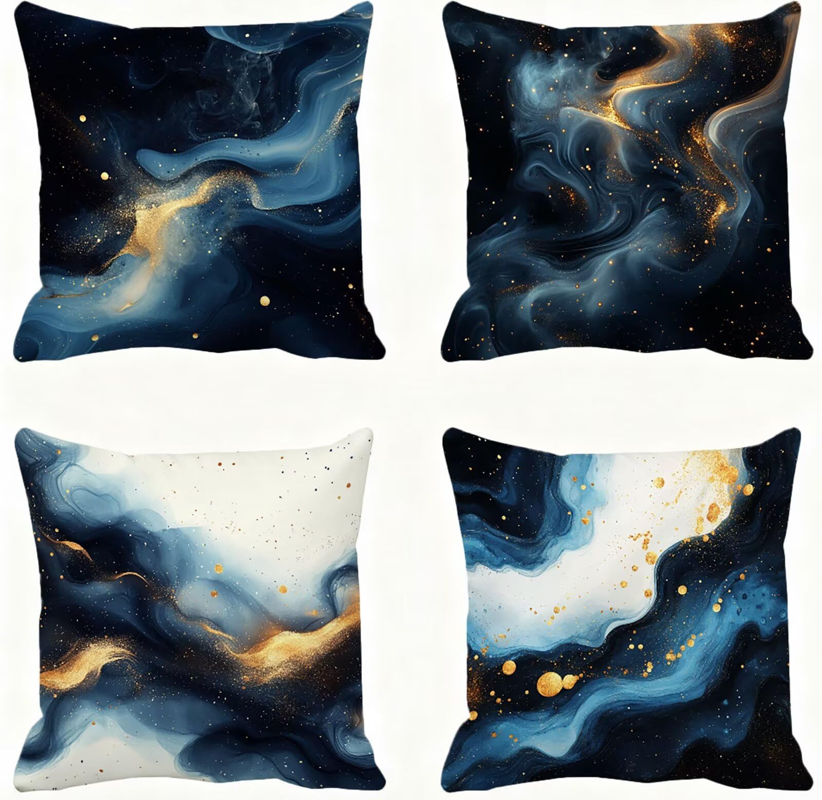 Azul Marino Funda Almohada 60x60 Blanco Funda Cojin 60x60 Cojines Sofa Lino Fundas Almohadas Cuadrada Fundas Cojines Juego 4 Protector Almohada Cervicales y Cuello, para Jardin Dormitorio E - 843