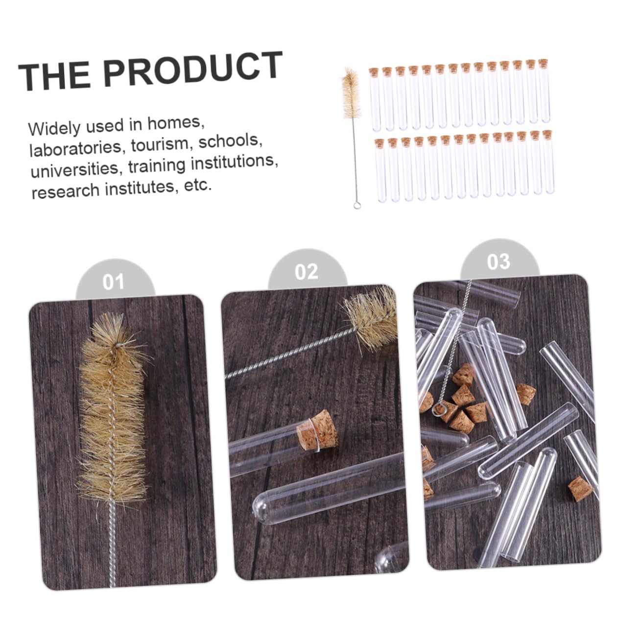 100pcs Test Tube Plant Propagation Science Lab Tube Sturdy Plastic Stopper for Boys and Girls Adults