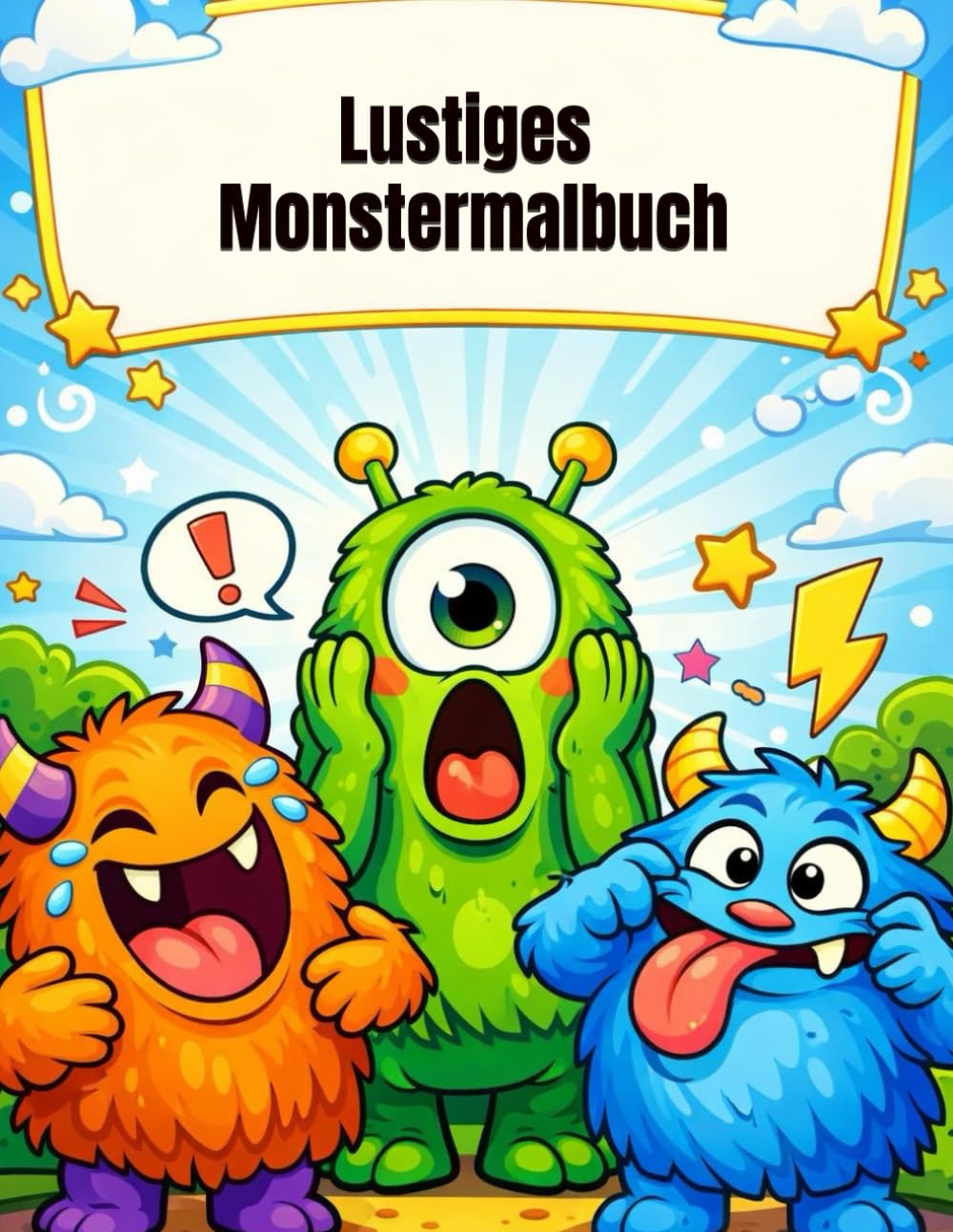 Lustige Monster zum Ausmalen: Comic-Ausmalbuch für Kinder von 4–8 Jahren