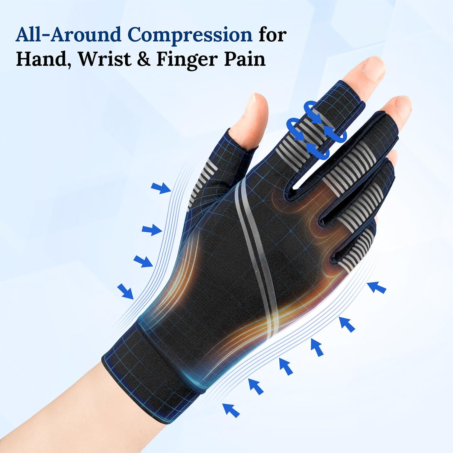 Arthritis Gloves for Women for Pain,All-Around Compression Gloves for Men,Finger extension with Anti-Slip Grip,Support Gloves for Pain Relief,Carpal Tunnel - Image 3